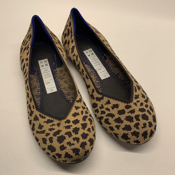 Rothy's Shoes - Rothys Round Toe Ballet Flats Cheetah Animal Print Washable Sustainable Size 7